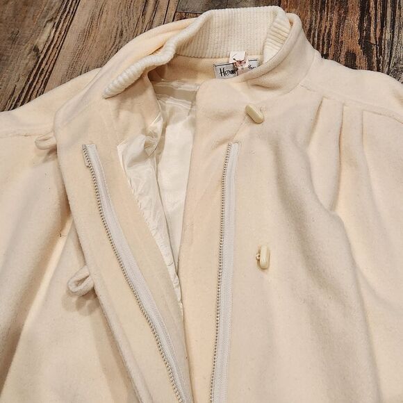 🔸️Vintage Herman Kay Wool Blend Zippered Batwing Sleeve Jacket Large - Picture 6 of 12